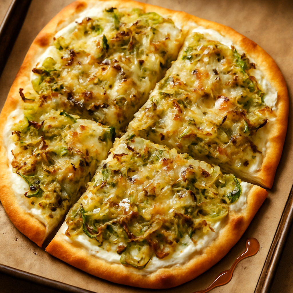 Hot honey Brussel & Ricotta Flatbread