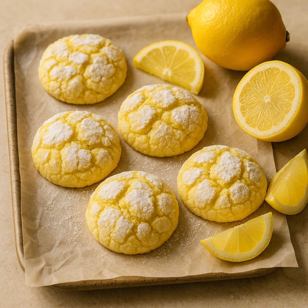 Lemon Crinkle Cookies (Bright, Soft, and Zesty)