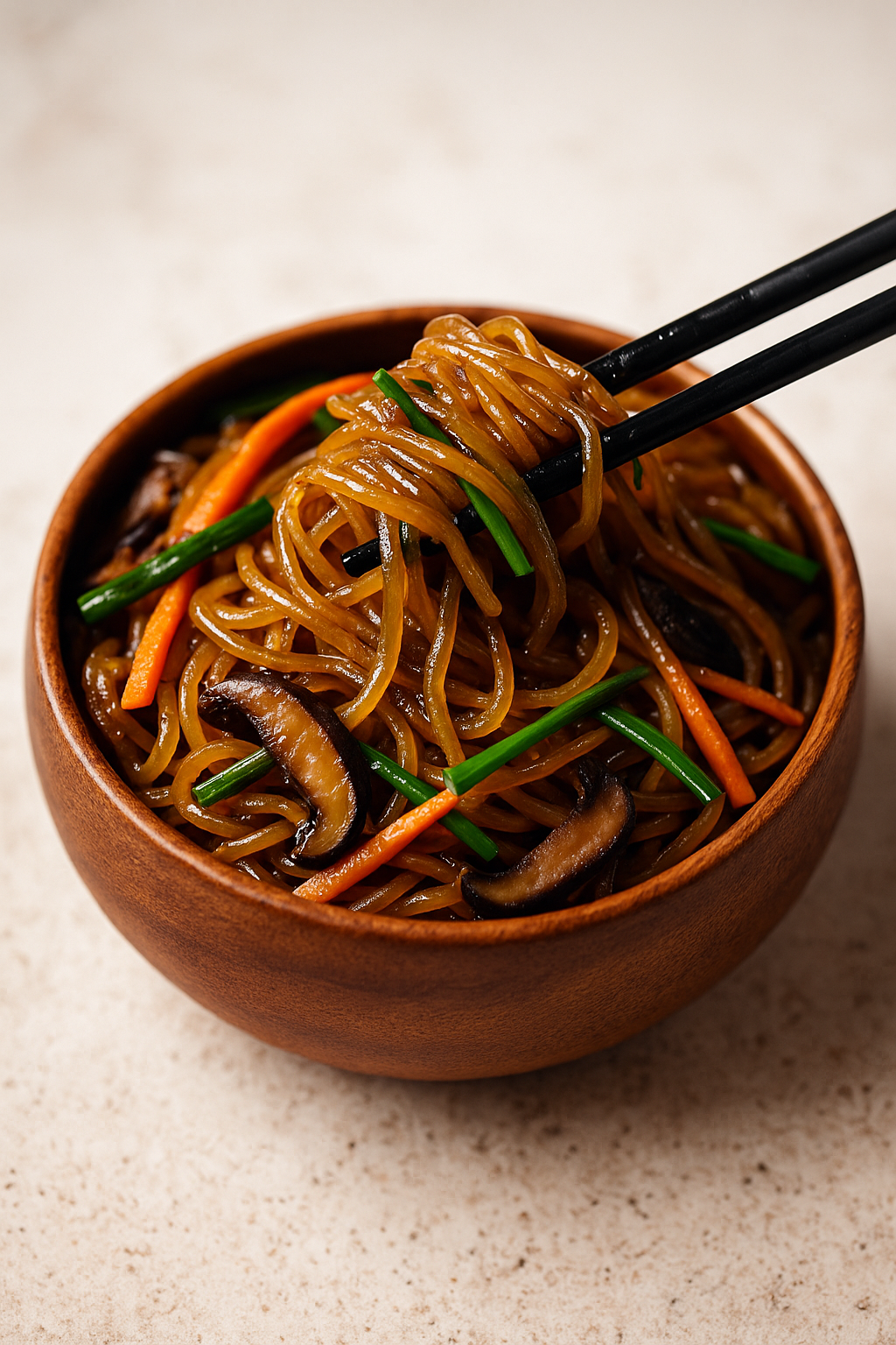 Japchae (Stir-Fried Korean Glass Noodles)