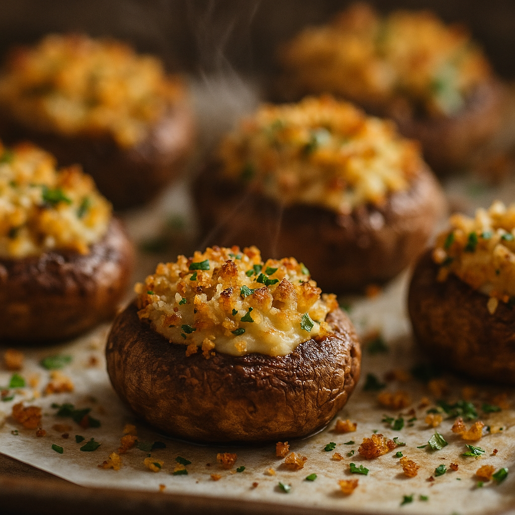 Baked Boursin-Stuffed Mushrooms
