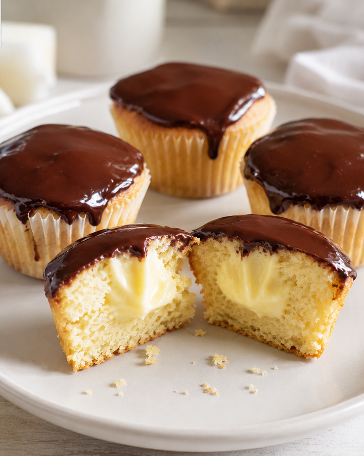 Boston Cream Cupcakes